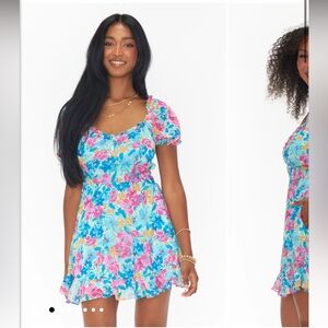 Show Me Your Mumu Tori Tie Back Dress in Garden Girls Print